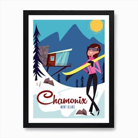 Chamonix Mont Blanc Poster Art Print