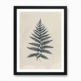 Fern Plant Minimalist Illustration 5 Art Print