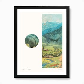 Kiso Valley Japan 1 Cut Out Travel Poster Art Print