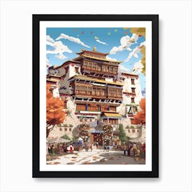 He Jokhang Temple Lhasa Tibet Art Print