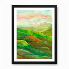 Lines In The Mountains Xvi Art Print