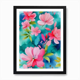 Watercolor Flowers 6 Art Print