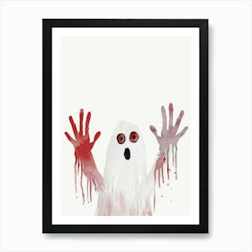 Ghost With Bloody Hands Art Print