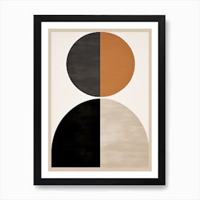 Serenade of Sands: Mid-Century Beige Dance Art Print