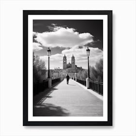 Segovia, Spain, Black And White Analogue Photography 4 Art Print