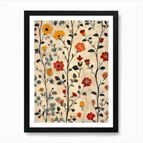 Traditional Indian Folk Art-Tree Of Life 4 Art Print