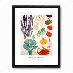 Celery Vegetables Farmers Market 1 Pike Place Market, Seattle, Usa Art Print