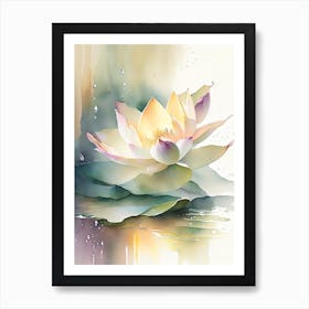 Early Lotus Storybook Watercolour 6 Art Print