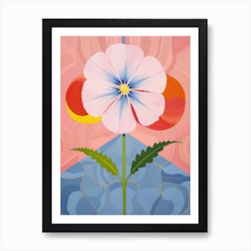 Flax Flower 2 Hilma Af Klint Inspired Pastel Flower Painting Art Print