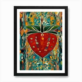 Strawberry Heart Art Print