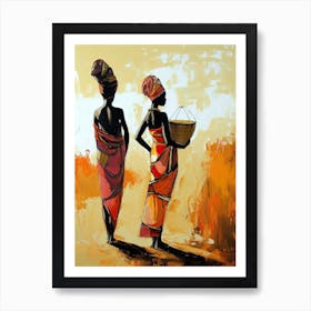 The African Women; A Boho Pulse Art Print