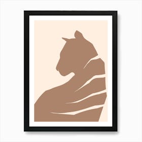 Tiger Silhouette Art Print