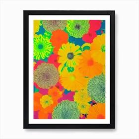 Abstract Flower Power Art Print