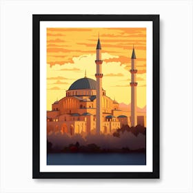 Hagia Sophia Ayasofy Modern Pixel Art 2 Art Print