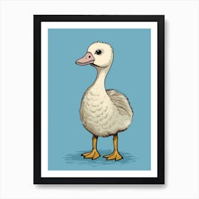 Baby Animal Illustration  Goose 4 Art Print