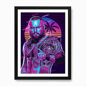 Aleister Black 80s Retro Art Print