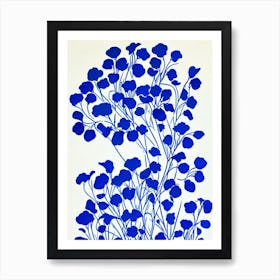 African Violet Stencil Style Art Print