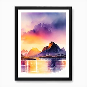 Lofoten Islands, Norway Sunset 3 Art Print