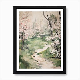 Green Forest Pattern Painting 9 Art Print