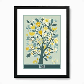 Lime Tree Flat Illustration 2 Poster Art Print