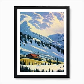 Heavenly, Usa Ski Resort Vintage Landscape 2 Skiing Poster Art Print