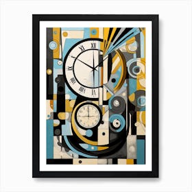 Time Abstract Geometric Illustration 9 Art Print