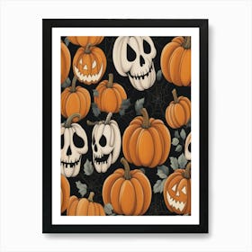 Halloween Pumpkins Art Print