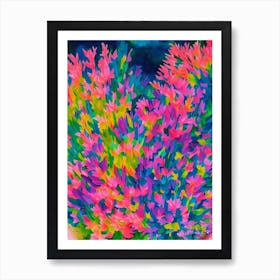 Acropora Tenella Vibrant Painting Art Print