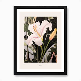 Flower Illustration Lily 4 Poster Art Print