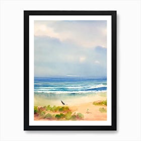 Patnem Beach 2, Goa, India Watercolour Art Print