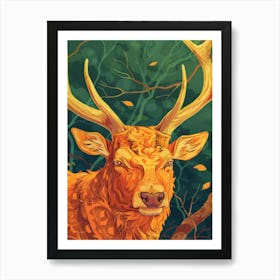 Deer In The Woods 5 Art Print