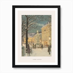 Vintage Winter Poster Vienna Austria 2 Art Print