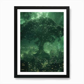 Whimsical Tree In The City 11 Art Print