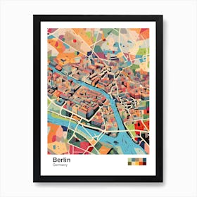 Berlin, Germany, Geometric Illustration 4 Poster Art Print