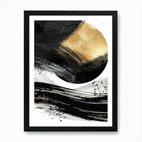 Abstract Black And Gold Canvas Print 23 Art Print