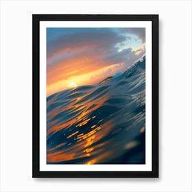 Sunset In The Ocean -Reimagined 1 Art Print