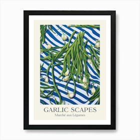 Marche Aux Legumes Garlic Scapes Summer Illustration 4 Art Print