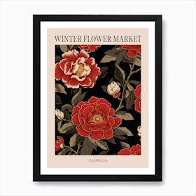 Camellia 1 Winter Flower Market Poster Art Print