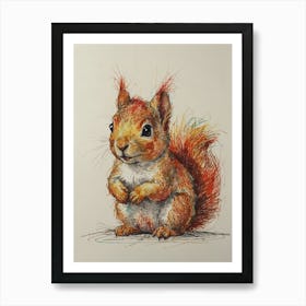 Red Squirrel 4 Art Print