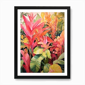 Tropical Plant Painting Zz Plant 3 Art Print