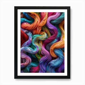 Colorful Threads 1 Art Print