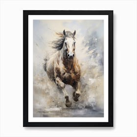 A Horse Painting In The Style Of Impressionistic Brushwork 1 Art Print