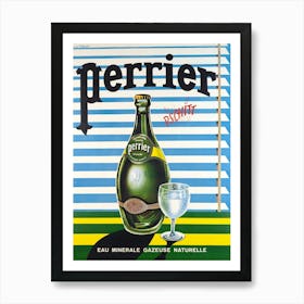 Vintage Perrier Mineral Water Print Art Print