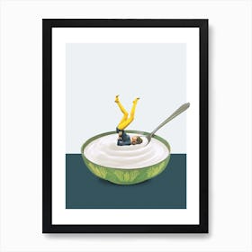 Yoga In My Yogurt Art Print