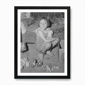 Josie Caudill With Her Toys, Pie Town, New Mexico By Russell Lee Art Print