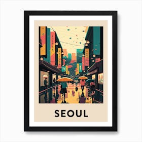 Seoul Vintage Travel Poster Art Print