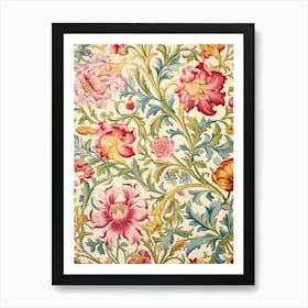 Floral Wallpaper 349 Art Print