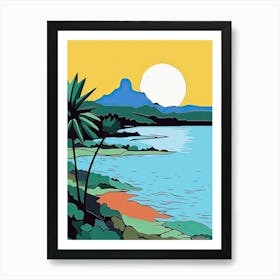Minimal Design Style Of Bora Bora French, Polynesia 3 Art Print