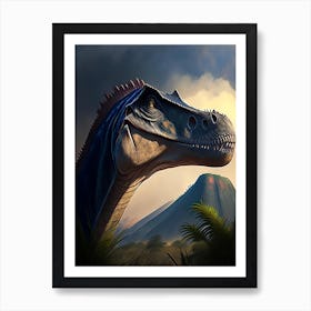 Plateosaurus Illustration Dinosaur Art Print