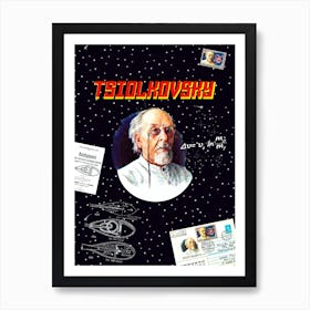 Tsiolkovsky: Gagarin space art — Soviet space art [Sovietwave] Art Print